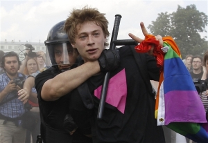 Police Detain Gay Rights Activist Russia 2013